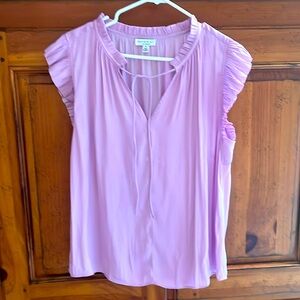 Soft lavender  Ruffle Blouse